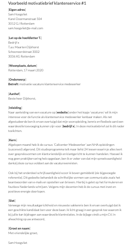 Voorbeeld Motivatiebrief Klantenservice (2025)
