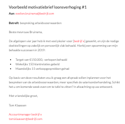 Voorbeelden Motivatiebrief Loonsverhoging (2025)