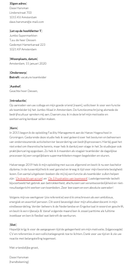 Voorbeeld Motivatiebrief Teamleider (2025)