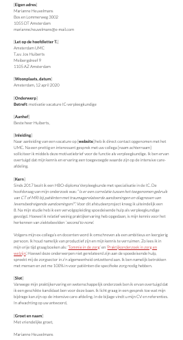 Voorbeeld Motivatiebrief Verpleegkundige (2025)
